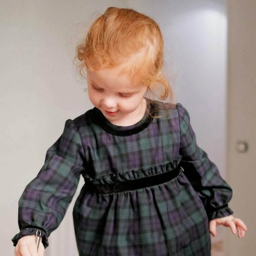 Little Sister Green Tartan Dress Shop Amour