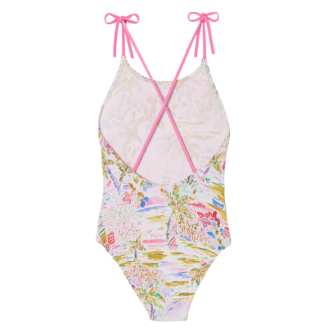 Pink Graphic Swimsuit