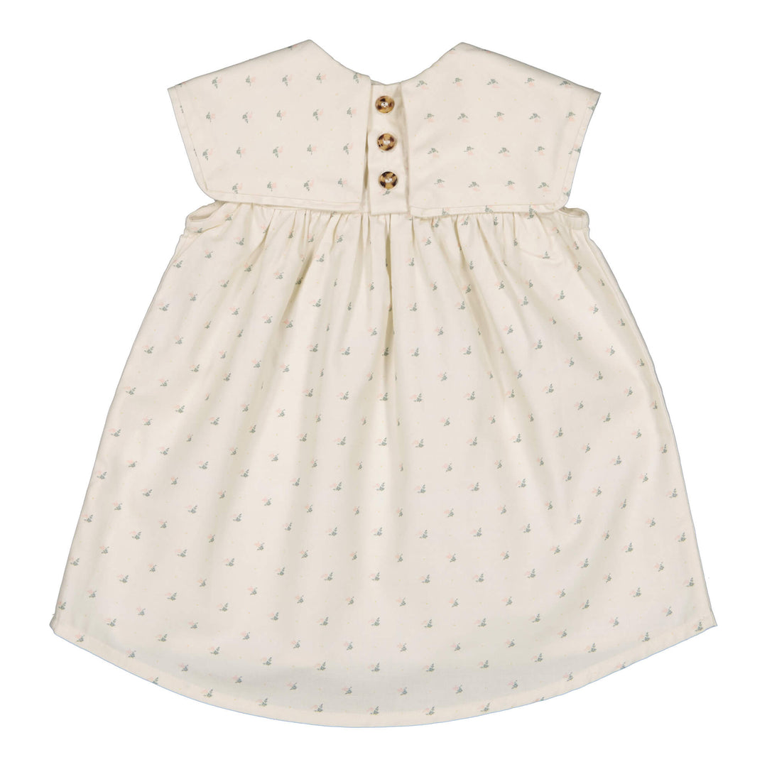 Sailor Collar Dress With Flowers