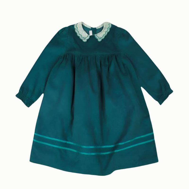 Emerald Green Corduroy Dress