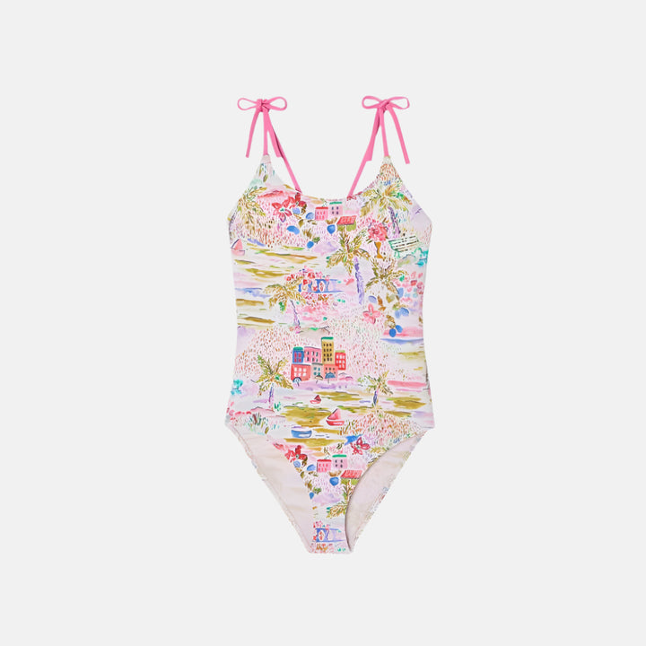 Pink Graphic Swimsuit