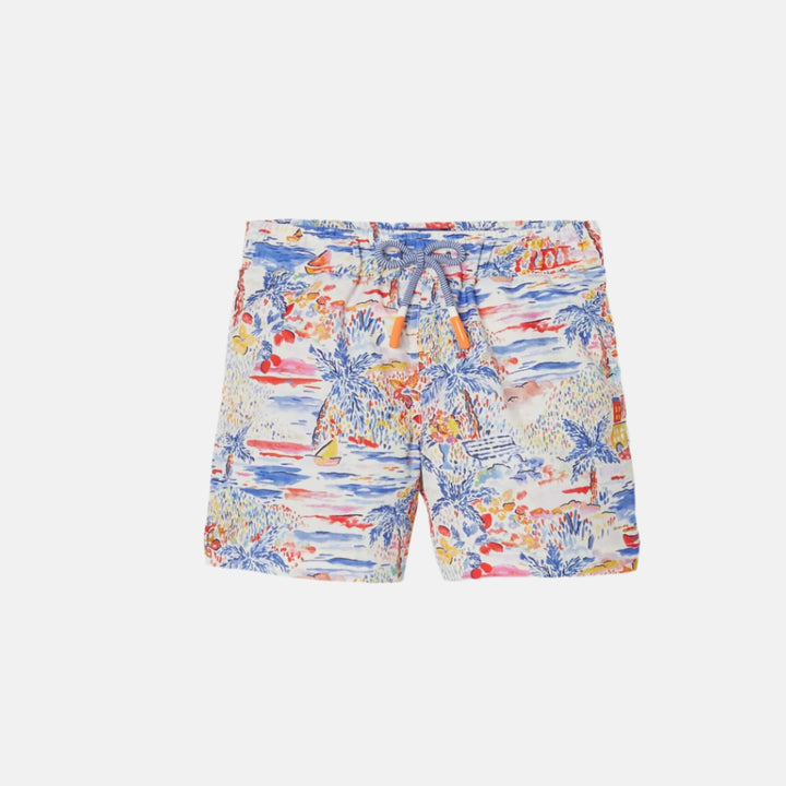 Blue Graphic Swimshorts