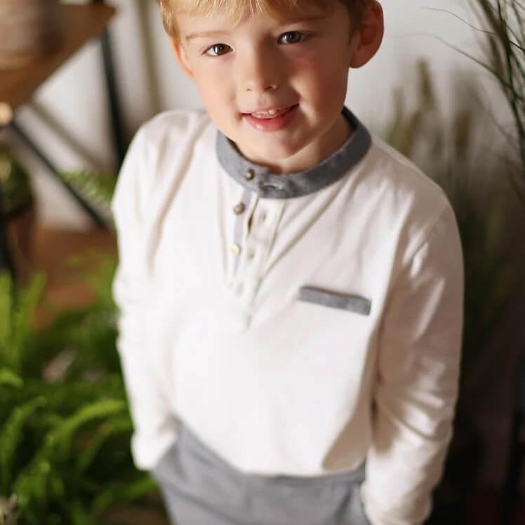 boy wearing office collar polo