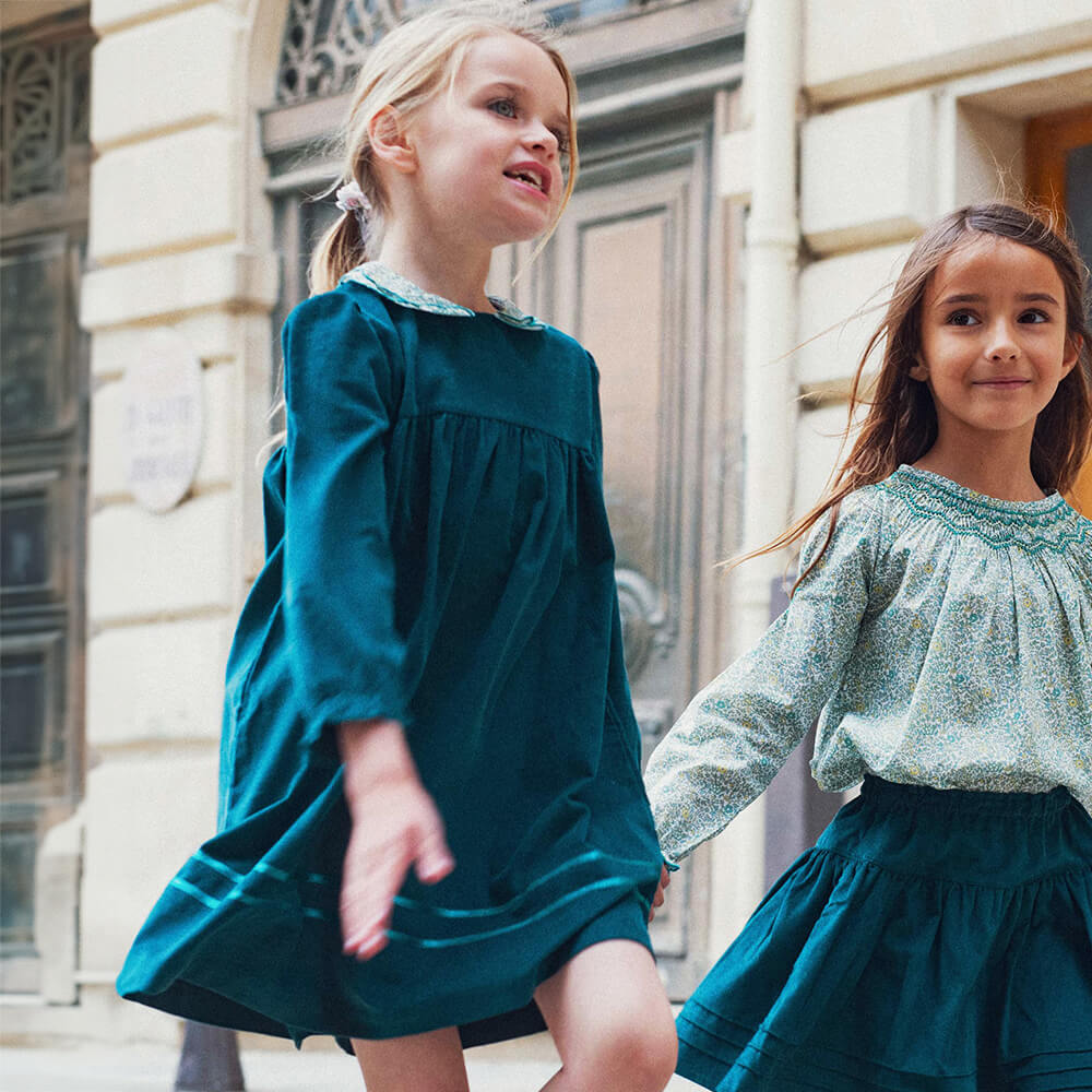 Emerald Green Corduroy Dress