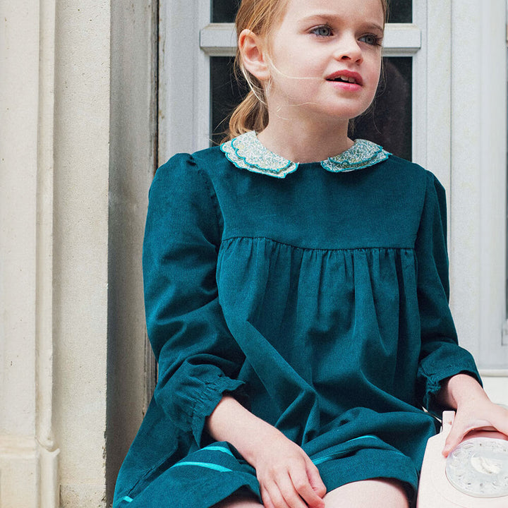 Emerald Green Corduroy Dress