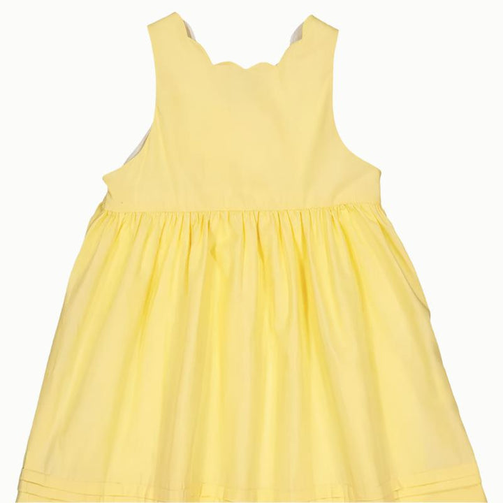 premium European scalloped neckline dress for girls