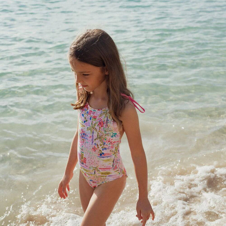 Pink Graphic Swimsuit